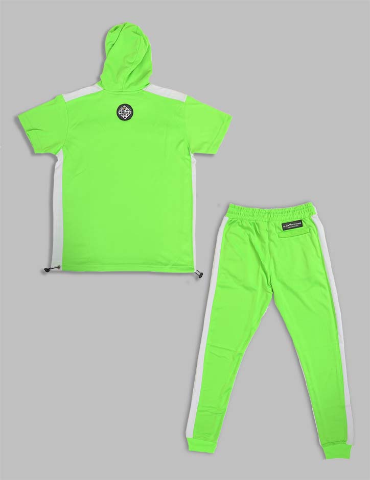 Luxury Fluorescent Green Breezy Jogger Hoodie Set (XL)